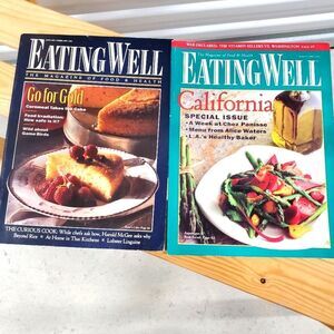 Eating Well Vintage Magazine of Food & Health Cookbook 1992 & 1993 Recipe Books